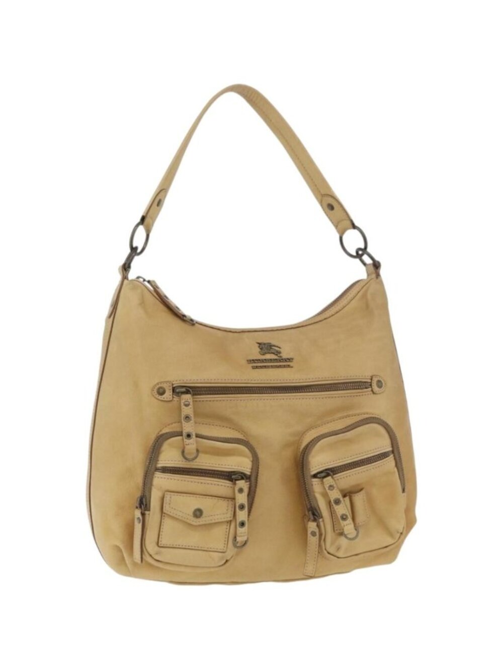 BURBERRY Blue Label Shoulder Bag Leather Beige